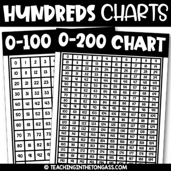 Preview of Free Hundred 100 200 Chart