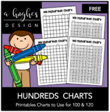 FREE Hundreds Chart Printables: 100 and 120