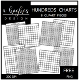FREE Hundreds Charts Clipart