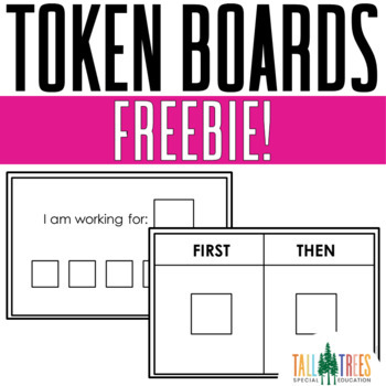 Preview of FREE I Am Working For Token Board and First Then Board Positive Behavior Chart