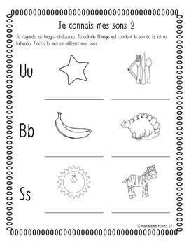 Preview of FREE I Know My Letter Sounds/Je connais mes sons (FRENCH)