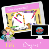 FREE I spy...Crayons colors!BOOM CARDS, Drag the screen to