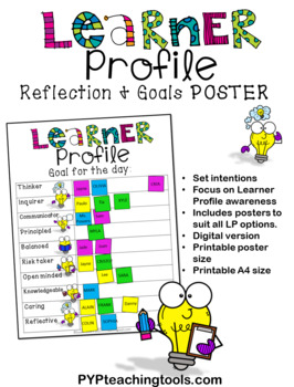 Preview of FREE IB PYP Learner Profile Focus Poster Digital & Printable