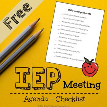 Preview of FREE IEP Meeting Agenda - Checklist