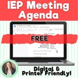 FREE - IEP Meeting Agenda Template