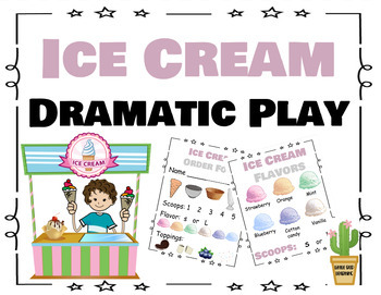 Preview of FREE Ice Cream Dramatic/ Pretend Play Theme - Printable, Decor, and more!