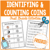 FREE Identifying & Counting U.S. Coins Money 1st Grade Mat