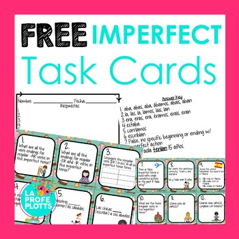 Preview of FREE Imperfect Tense Task Cards