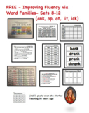 FREE-Word Families to improve Fluency -Sets 8-12- Phonics 