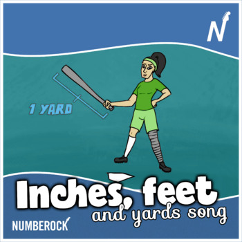 Preview of FREE Inches Feet & Yards Song + Lyrics & Worksheet | 2nd-3rd Grade Math Activity