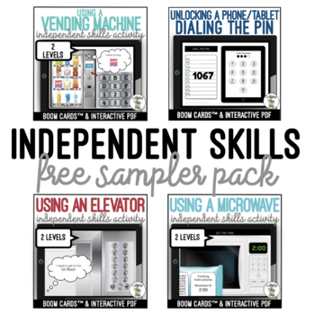 Preview of FREE Independent Skills - Boom Cards & Interactive PDF