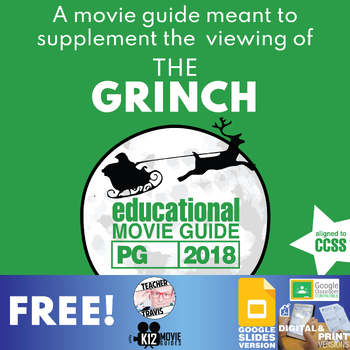Preview of FREE! Independent Supplemental Movie Guide made for The Grinch (PG - 2018)