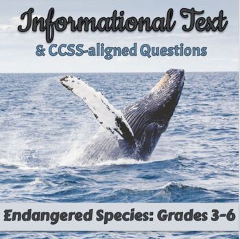 Preview of FREE! Endangered Species: Informational Text & Questions [Digital]: Grades 3-6
