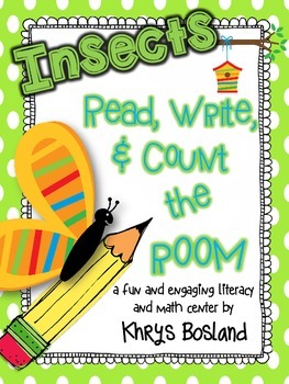 Preview of FREE Insects! Read, Write, and Count the Room {Literacy and Math Center} {CCSS}
