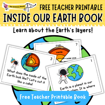 Preview of FREE Inside Our Earth! K-2 Science Teacher Printable Reader | Earth's Layers