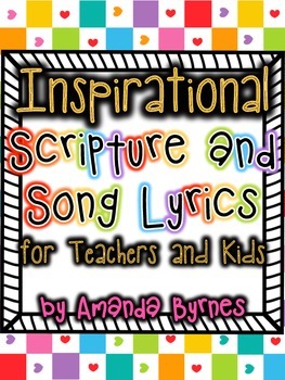 Preview of FREE Inspirational Scripture and Song Lyric Posters