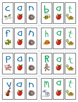 FREE Interactive Phonics Segmenting Flashcards (CVC