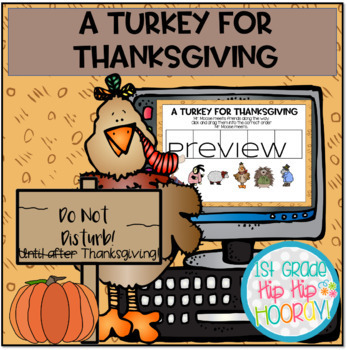 Preview of FREE Interactive Google Slides for A Turkey for Thanksgiving!