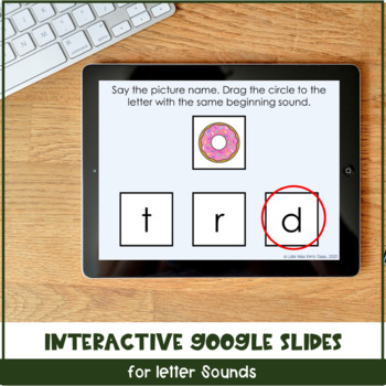 Preview of Interactive Letter Sound Activity via Google Slides™ & Boom Cards