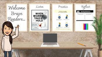 Preview of FREE Interactive Reading Activity for When Worry Takes Hold by Liz Haske