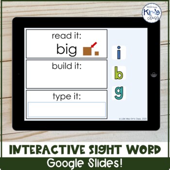 Preview of FREE Interactive Sight Words with Google Slides™