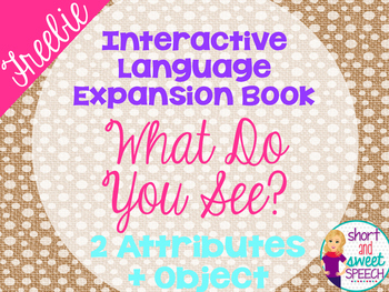 Preview of FREE Interactive Vocabulary Expansion: What Do You See? (2 Attributes + Object)