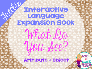 Preview of FREE Interactive Vocabulary Expansion: What Do You See? (Attribute + Object)