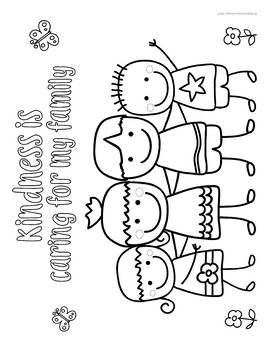 Free International Day Of Families Kindness Coloring Pages Us Letter