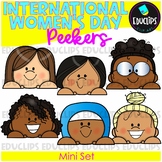 FREE International Women's Day Peekers Clip Art Mini Set {