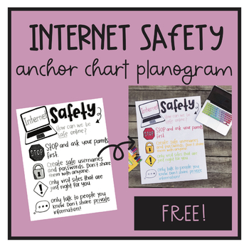 Preview of FREE Internet Safety Anchor Chart Planogram