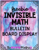 FREE Invisible Math Posters Bulletin Board Display