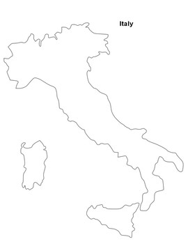 Preview of FREE - Italy Map Outline