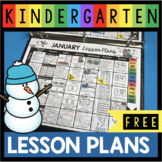 FREE January Lesson Plans for Kindergarten - Curriculum Ma