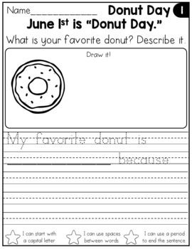 FREE June Writing Prompts for Kindergarten to Second Grade by The