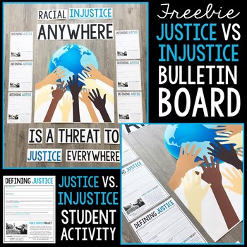 Preview of FREE Justice VS Injustice Bulletin Board & Student Activity