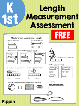 Preview of FREE K-1 Length Measurement Assessment Test