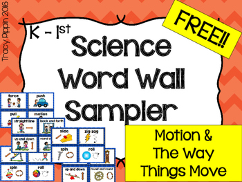Preview of FREE K-1st Science Motion and Movement Cards