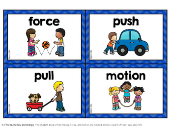 FREE K-1st Science Motion and Movement Cards by Tracy Pippin | TPT