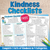 FREE KINDNESS ACTIVITY Checklist to Build Character Traits