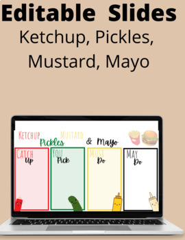 Preview of FREE | UPDATED | Ketchup, Pickles, Mustard, and Mayo Slides