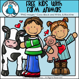FREE Kids with Farm Animals Clip Art #kindnessnation - Chirp Graphics