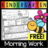 FREE Kindergarten Morning Work - May - Spring - End of the