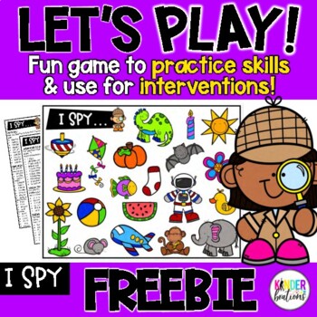 Preview of FREE Kindergarten Phonological Awareness Game and Interventions