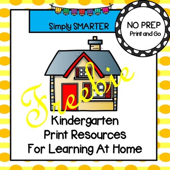 Preview of FREE Kindergarten Print Resources For Learning At Home During Coronavirus Scare