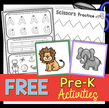 Preview of FREE Preschool Curriculum Pre-K Activities PK Lessons Worksheets Alphabet