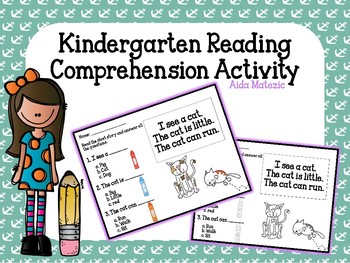 Preview of FREE Kindergarten Reading Comprehension Activity Worksheet Handout