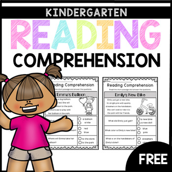 FREE -Kindergarten Reading Comprehension Passages by Karina Studio
