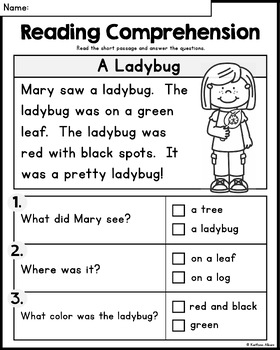 FREE Kindergarten Reading Comprehension Passages - SPRING by Kaitlynn ...