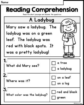 FREE Kindergarten Reading Comprehension Passages - SPRING by Kaitlynn ...