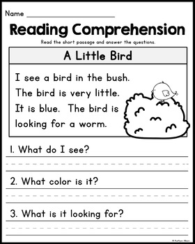 FREE Kindergarten Reading Comprehension Passages - Set 2 by Kaitlynn Albani